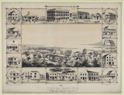 nr. 4. Utsikt over Honolulu. Fra den katolske kirken. av Paul Emmert