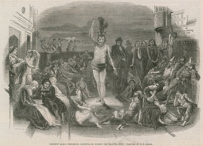Solomon Eagle forkynner omvendelse under pesten (gravering) av Paul Falconer Poole