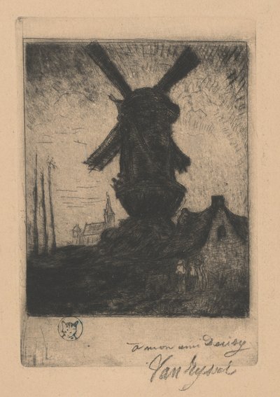 Nordvindmølle i Creuse-dalen av Paul Ferdinand Gachet
