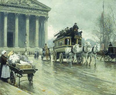 Boulevarden ved Madeleine, Paris av Paul Fischer