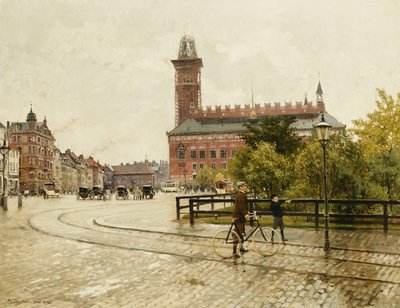 Raadhuspladsen, København, 1893 av Paul Fischer