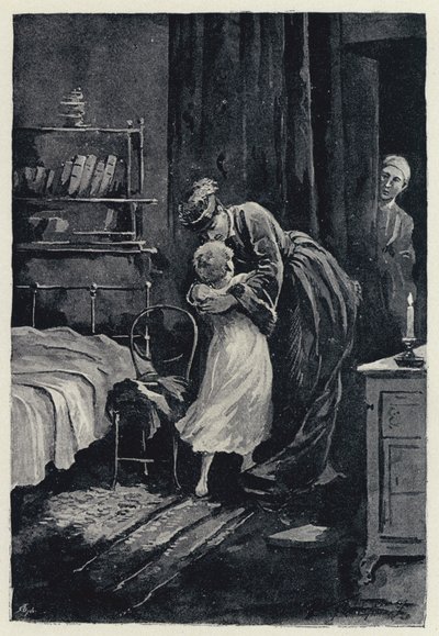Illustrasjon for Anna Karenina: Annas stjålne besøk til barnet sitt (litho) av Paul Frenzeny