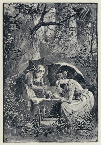 Illustrasjon for Anna Karenina: Stormen i Kolok-skogen (litho) av Paul Frenzeny