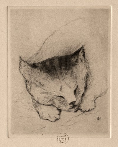 Six Etchings: Head of a Kitten, 1895. av Paul Gachet