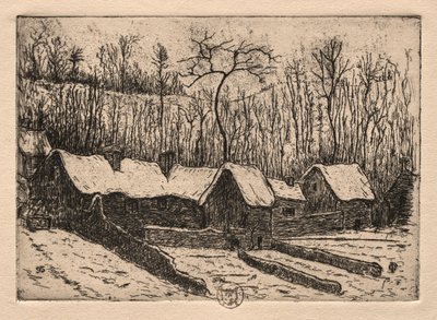 Six Etchings: The Thatched Bakery, Auvers av Paul Gachet