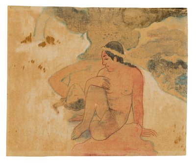 Aha oe feii? (Hva! Er du sjalu?) av Paul Gauguin