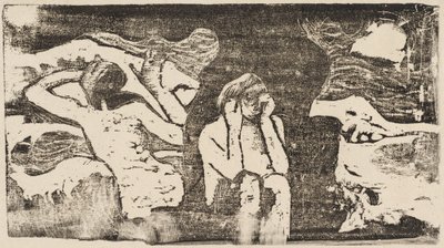 På Black Rocks Aux roches noires, i eller etter 1895. av Paul Gauguin