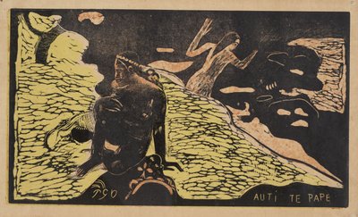 Auti Te Pape kvinner ved elven fra Noa Noa-serien, 1893-1894 av Paul Gauguin