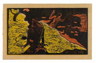 Auti te pape (Kvinner ved elven), fra Noa Noa Suite av Paul Gauguin