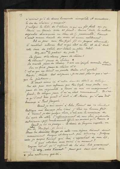 Før og etter - Beskrivelse av Gauguins opphold hos Vincent van Gogh i Arles (S. 12) av Paul Gauguin