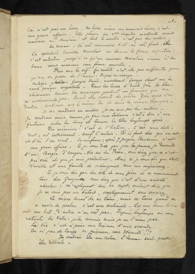 Før og etter - Første side med hovedtekst av Paul Gauguin