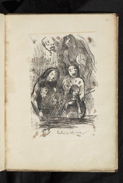 Før og etter - Nativity fragment av Paul Gauguin