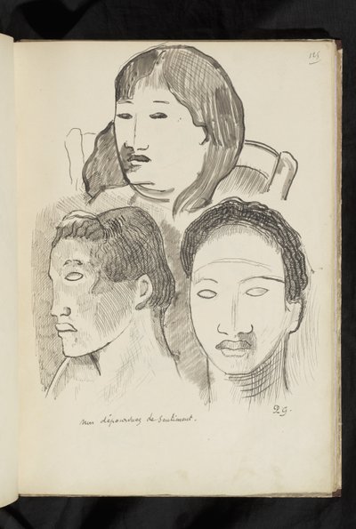 Før og etter - tegning "Ikke blottet for følelse" av Paul Gauguin