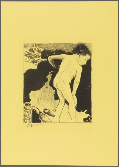 Badende in der Bretagne, aus der "Volpini Suite: Dessins lithographiques" av Paul Gauguin