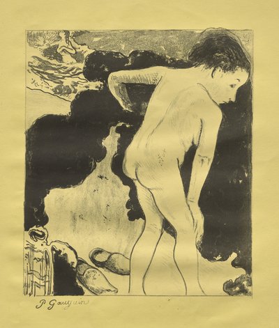 Bretonske badere av Paul Gauguin
