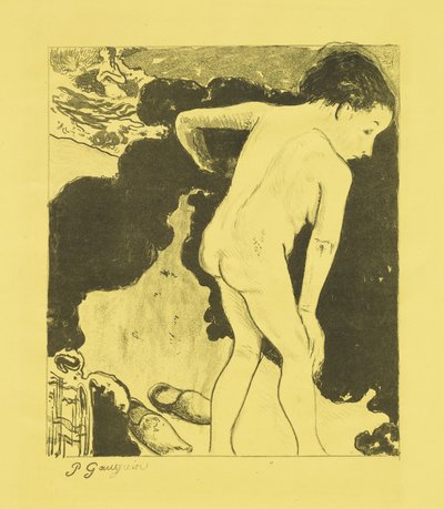 Bretonske badere av Paul Gauguin