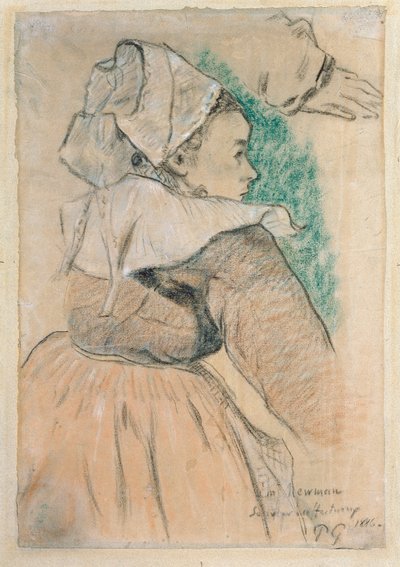 Bretonsk kvinne i høyre profil, 1886 av Paul Gauguin