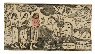 Bytte av bolig, fra Suite of Late Wood-Block Prints av Paul Gauguin