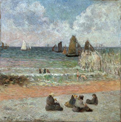 Kysten ved Dieppe par Gauguin, Paul Eugene Henri (1848-1903). Olje på lerret, størrelse: 71,5x71,5 av Paul Gauguin