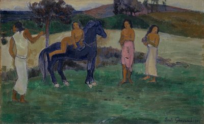 Komposisjon med figurer og en hest, 1902. av Paul Gauguin