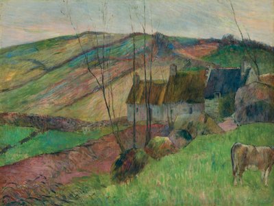 Hytter på flankene av Mont Sainte-Marguerite; Hytter på siden av Montagne Sainte-Marguerite, 1888 av Paul Gauguin