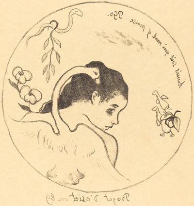Design for en Kina-plate (Projet d'assiette) av Paul Gauguin