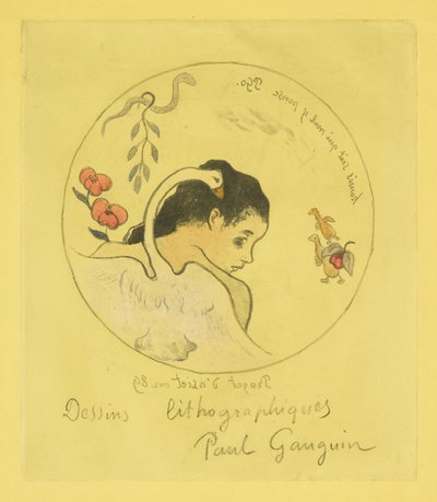 Design for en Kina-plate, 1889 av Paul Gauguin