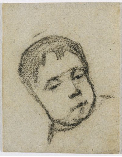 Emil Gauguin som barn, Hodet på en pute, ca. 1875-1876. av Paul Gauguin