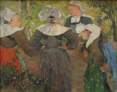 Fire bretonske kvinner av Paul Gauguin
