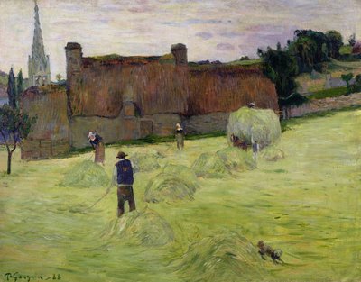 Høyproduksjon i Bretagne, 1888 av Paul Gauguin