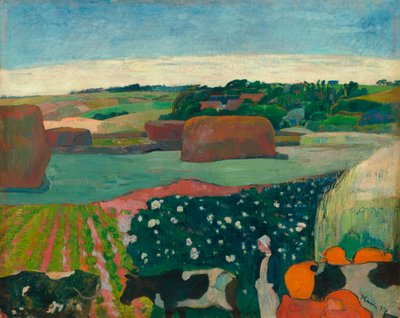 Høystakk i Bretagne av Paul Gauguin