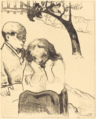 Menneskelig sorg (Miseres humaines) av Paul Gauguin