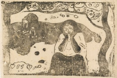 Human Sorrow Miseres humaines, i eller etter 1895. av Paul Gauguin