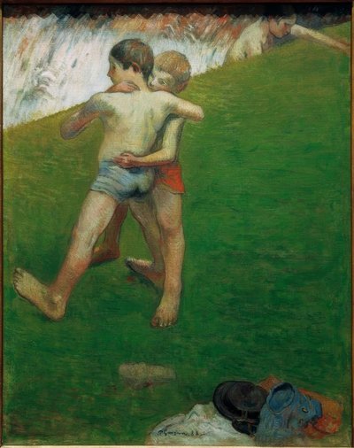 Young Wrestlers - Bretagne av Paul Gauguin