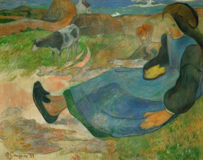 The Cow Keeper, eller Young Breton av Paul Gauguin