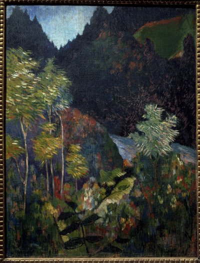 Landskap - Olje på lerret av Paul Gauguin