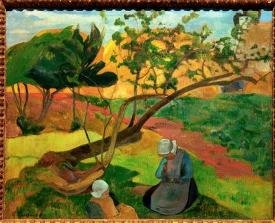 Landskap med to bretonske kvinner av Paul Gauguin