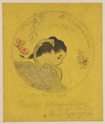 Léda: Entwurf für einen Teller av Paul Gauguin