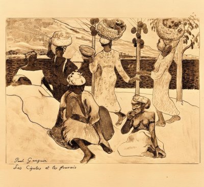 Sikader og maur av Paul Gauguin