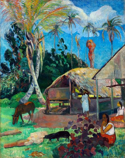 The Black Pigs - The Black Pigs - Gauguin, Paul Eugene Henri (1848-1903) - 1891 - Olje på lerret - 91x72 - Szepmuveszeti Muzeum, Budapest av Paul Gauguin