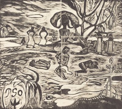 Mahana Atua The Food of the Gods, 18941895. av Paul Gauguin