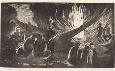 Mahna no Varua Ino (The Devil Speaks) av Paul Gauguin