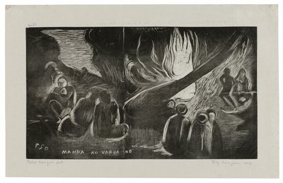 Mahna no varua ino (The Devil Speaks), fra Noa Noa Suite av Paul Gauguin