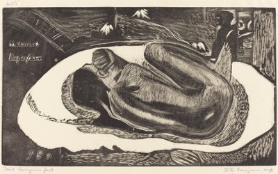 Manoa Tupapau (Hun er hjemsøkt av en ånd) av Paul Gauguin