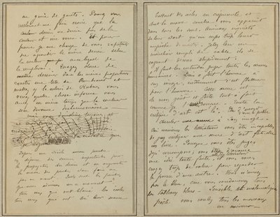Manuskriptsider [verso] av Paul Gauguin