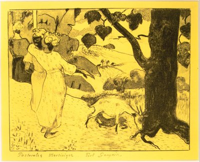 Martinique Pastorals, fra Volpini-suiten: Litografiske tegninger, 1889., 1889. av Paul Gauguin