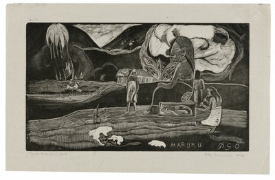 Maruru (Offerings of Gratitude), fra Noa Noa Suite av Paul Gauguin