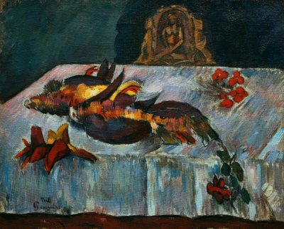 Stilleben med eksotiske fugler av Paul Gauguin