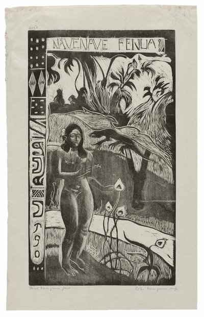 Nave nave fenua (Delightful Land), fra Noa Noa Suite av Paul Gauguin
