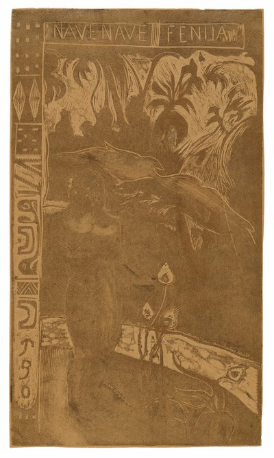 Nave nave fenua (Delightful Land), fra Noa Noa Suite av Paul Gauguin